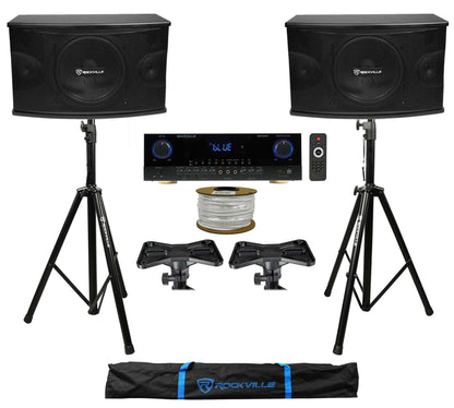 KPS10 10" Karaoke Speakers 2-Pack + SINGMIX 5 V2 Amplifier Bundle