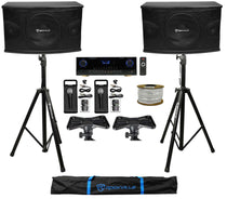 KPS10 10" Karaoke Speakers 2-Pack + SINGMIX 5 V2 Amplifier Bundle