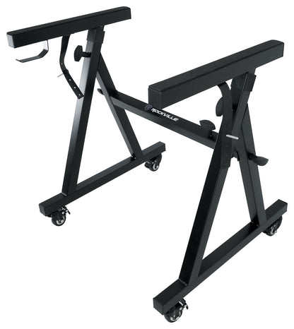 Rockville Z40W Keyboard Stand + KS1 DJ Shelf Bundle