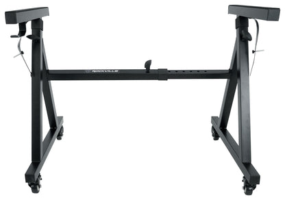Rockville Z40W Keyboard Stand + KS1 DJ Shelf Bundle