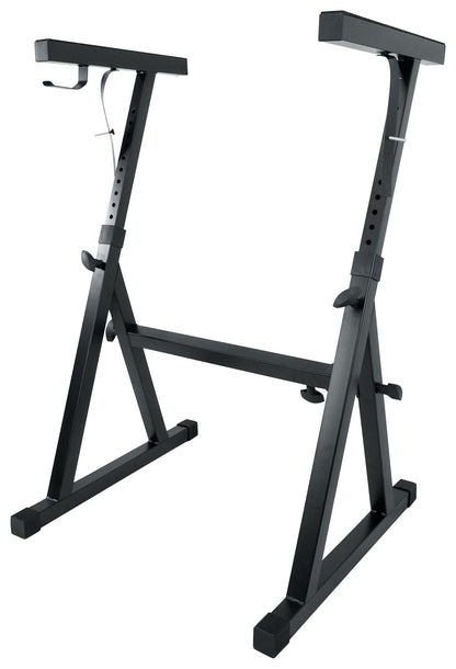 Rockville Z50 Keyboard Stand + KS1 DJ Shelf Bundle