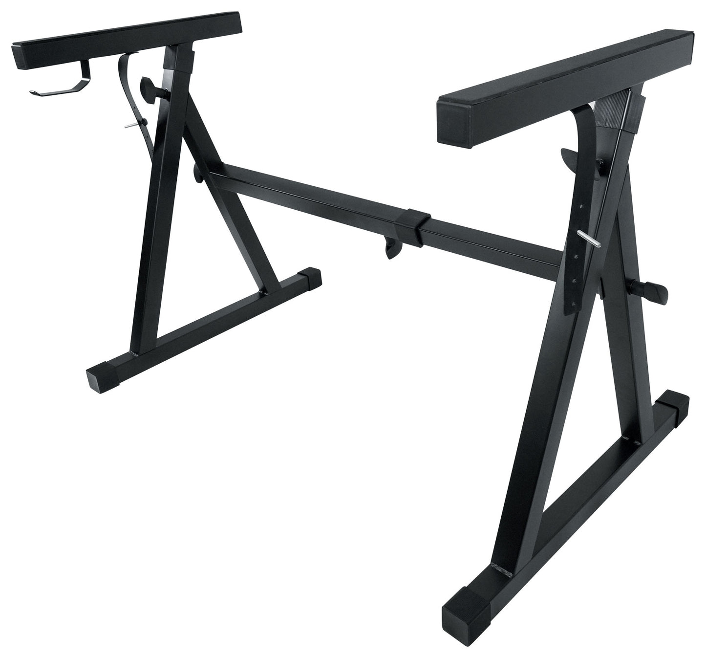 Rockville Z50 Keyboard Stand + KS1 DJ Shelf Bundle