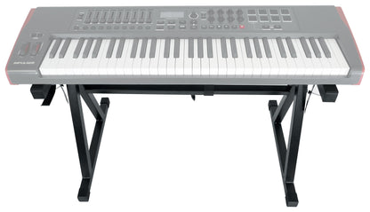 Rockville Z50 Keyboard Stand + KS1 DJ Shelf Bundle