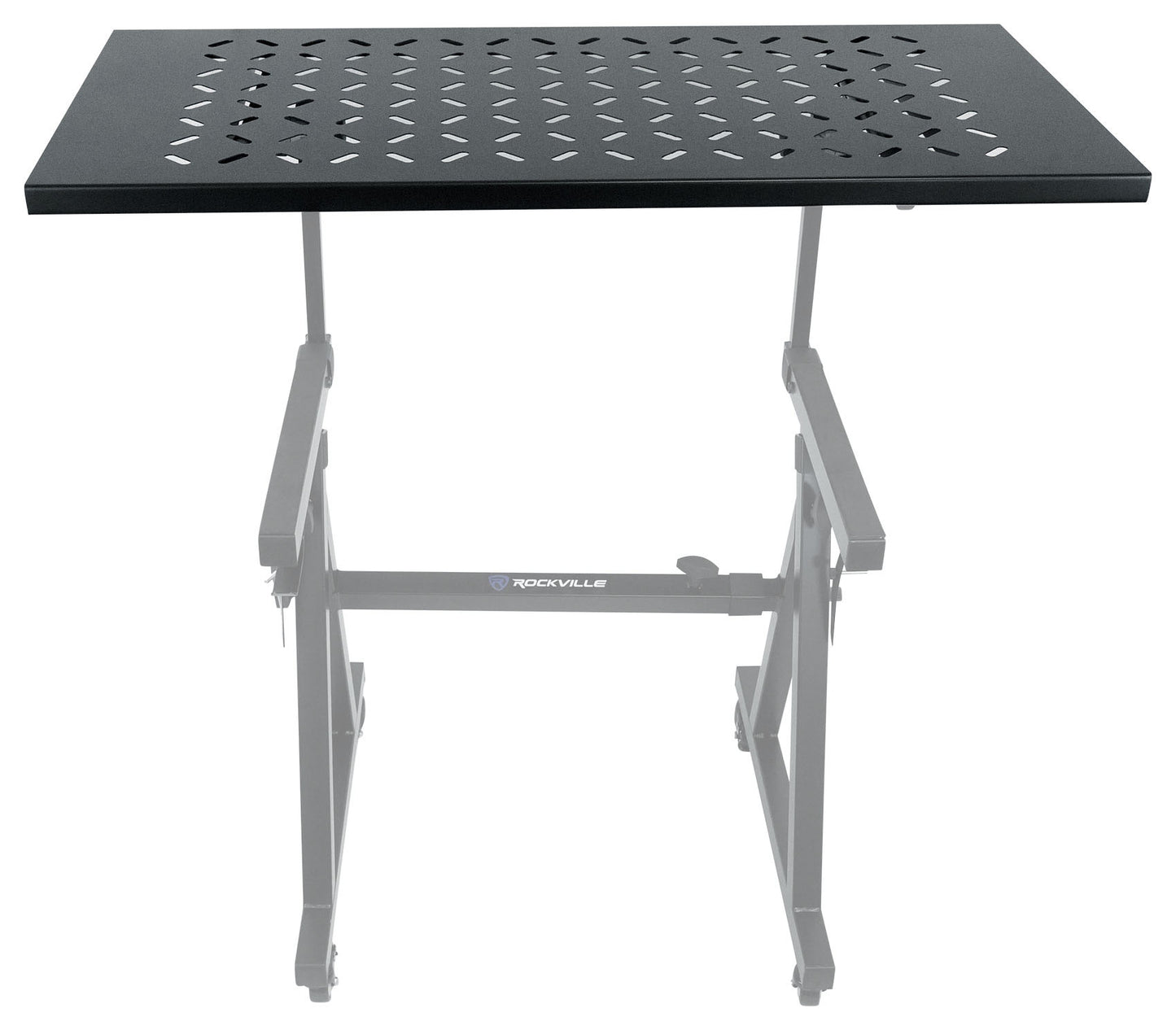 Rockville Z50 Keyboard Stand + KS1 DJ Shelf Bundle