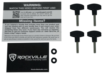 Rockville Z55 Keyboard Stand + KS1 DJ Shelf Bundle