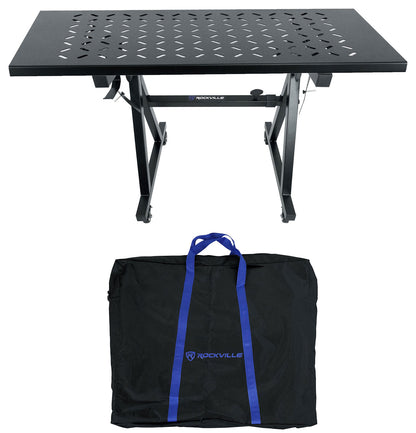 Rockville Z40W Keyboard Stand + KS1 DJ Shelf Bundle