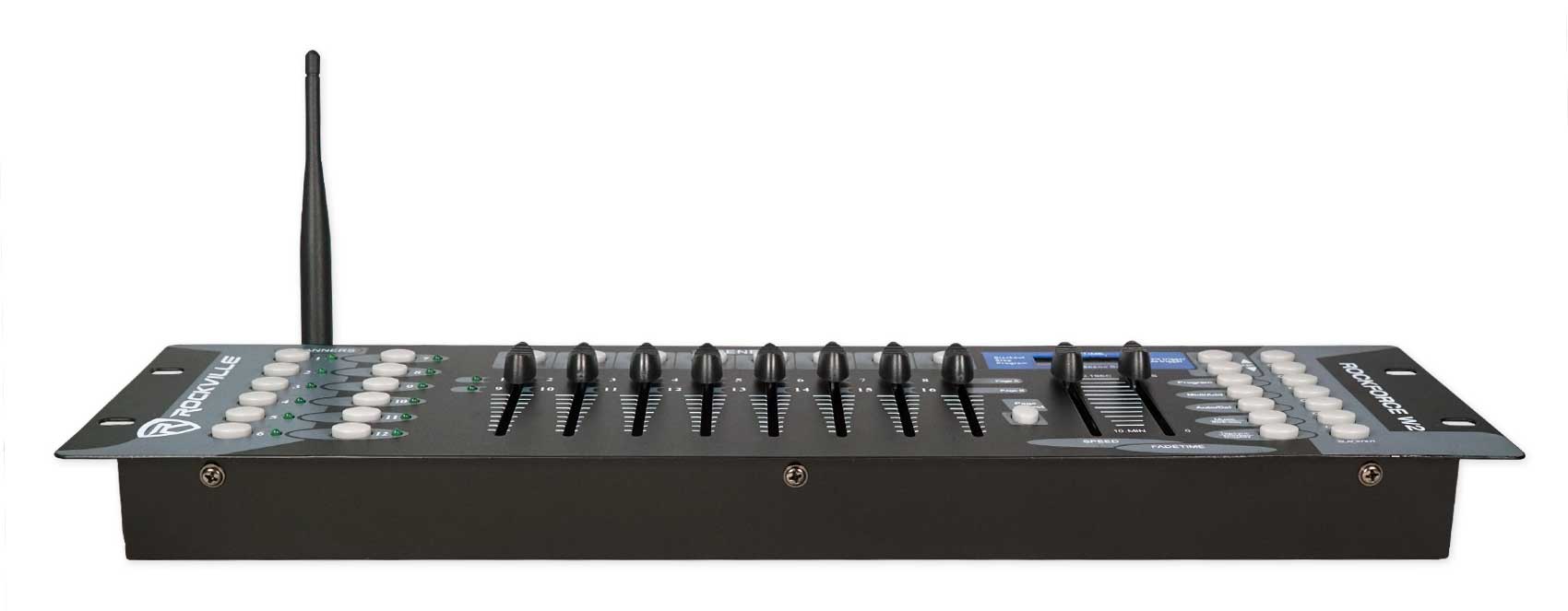 MINI RF4 RGBWA+UV 10-Pack + ROCKFORCE W2 DMX Controller Bundle