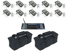 MINI RF4 RGBWA+UV 10-Pack + ROCKFORCE W2 DMX Controller Bundle