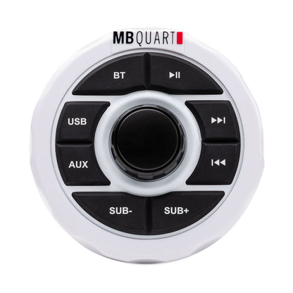 MB QUART GMR-1.5W Marine Receiver w/Bluetooth/USB/Aux+(4) Rockville 8" Speakers
