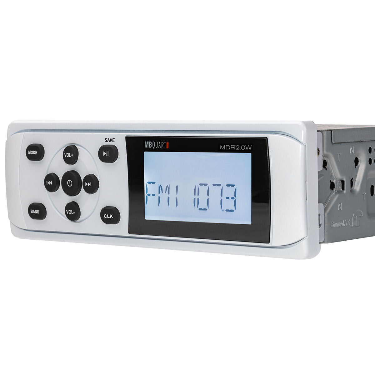 MB QUART MDR2.0W Marine Boat AM/FM Receiver w/Bluetooth+4) Rockville 8" Speakers