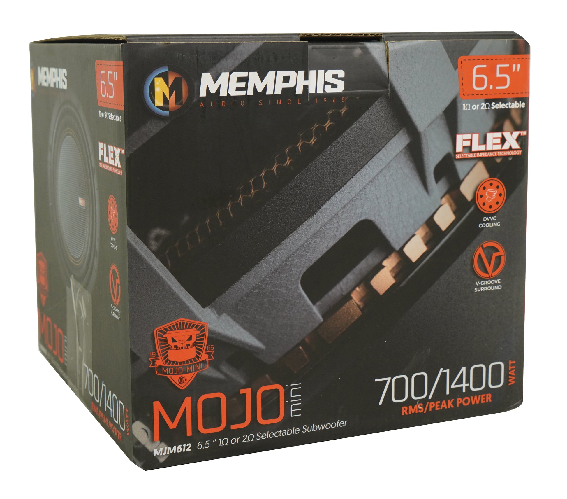 (2) Memphis Audio MOJO MJM612 6.5" 1400w Competition Car Subwoofers+Amp+Wire Kit