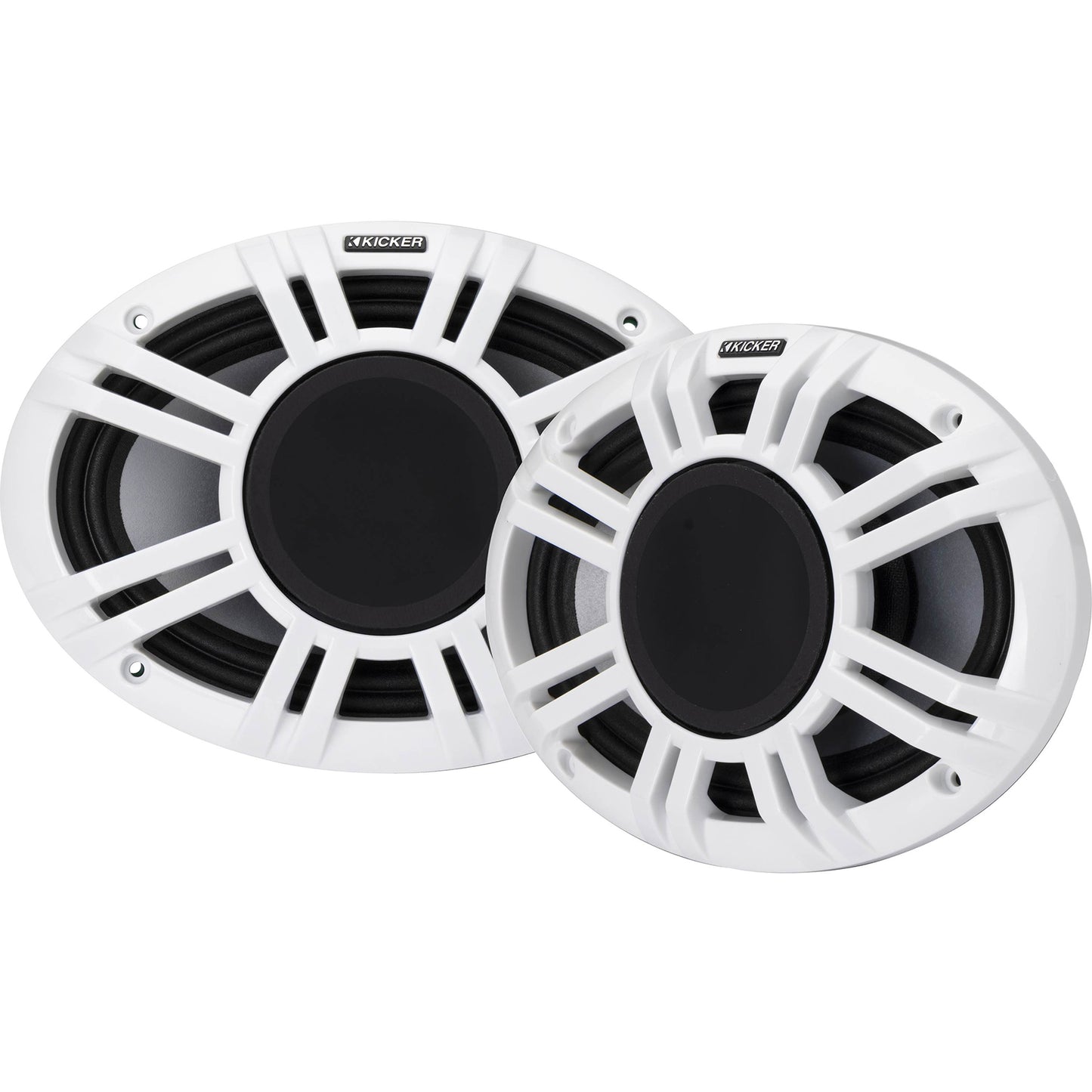 4) KICKER 48KMXL694 300w 6x9" Marine Speakers w/LED+5-Ch. Amplifier+Wires KMXL69