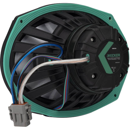 4) KICKER 48KMXL694 300w 6x9" Marine Speakers w/LED+5-Ch. Amplifier+Wires KMXL69