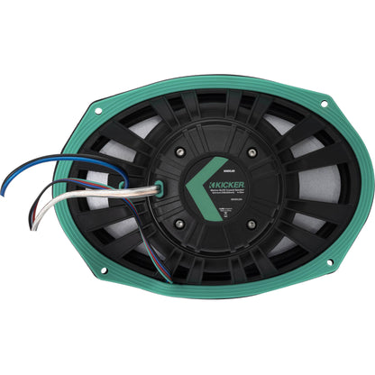 4) KICKER 48KMXL694 300w 6x9" Marine Speakers w/LED+5-Ch. Amplifier+Wires KMXL69