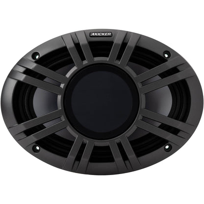 4) KICKER 48KMXL694 300w 6x9" Marine Speakers w/LED+5-Ch. Amplifier+Wires KMXL69