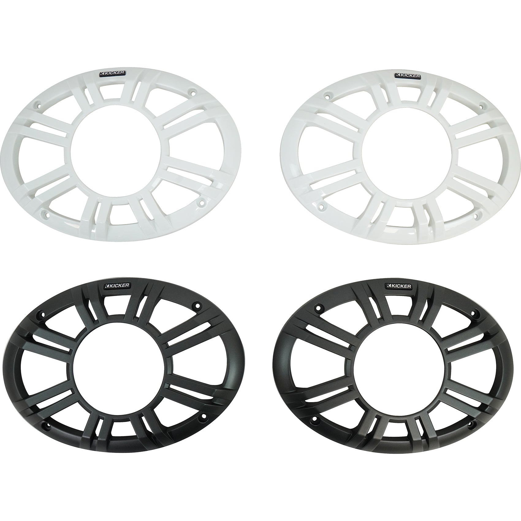 4) KICKER 48KMXL694 300w 6x9" Marine Speakers w/LED+5-Ch. Amplifier+Wires KMXL69