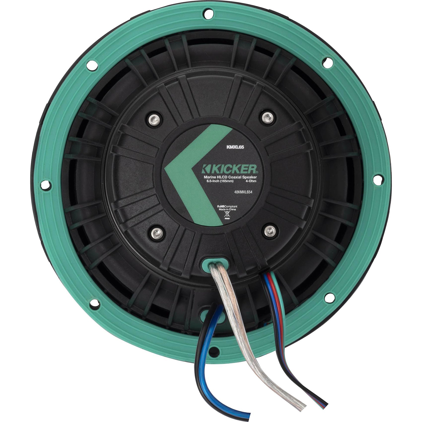 2) KICKER 48KMXL654 300w 6.5" Marine Black Wakeboard Tower Speakers w/LED KMXL65