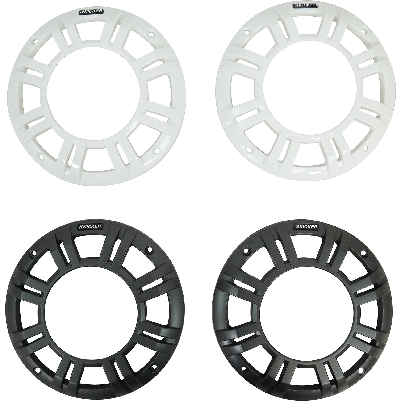 2) KICKER 48KMXL654 300w 6.5" Marine Black Wakeboard Tower Speakers w/LED KMXL65