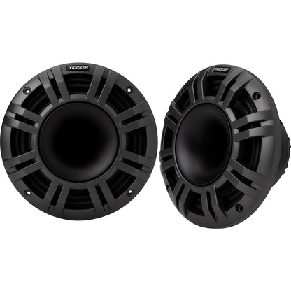 (4) KICKER 48KMXL84 8" 500w Marine Speakers w/LED+Receiver+4-Ch. Amplifier KMXL8