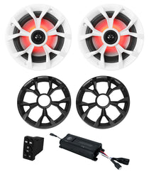 Memphis MX300.2 300w 2-Channel Amplifier+(2) LED Speakers+Bluetooth Controller