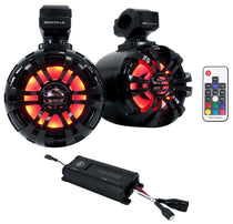 Memphis Audio MX300.2 300W 2 Channel ATV UTV Amplifier+5.25" LED Tower Speakers