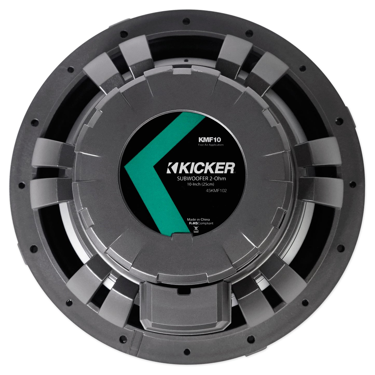 KICKER 45KMF102 10" 350w Peak/175w RMS Marine Boat Subwoofer+Bluetooth Speaker