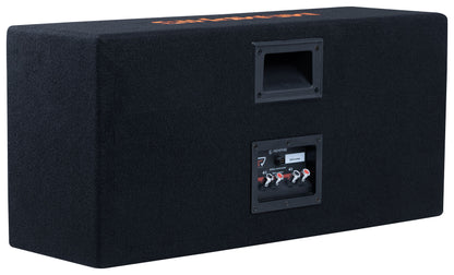 Memphis SRXPE10D4F Dual 10 inch Chuchero Car Enclosure Box w/ LED's and Bluetooth Speaker