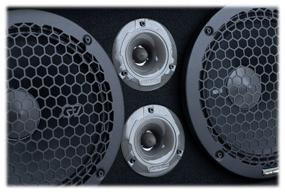 Memphis SRXPE10D4F Dual 10 inch Chuchero Car Enclosure Box w/ LED's and Bluetooth Speaker