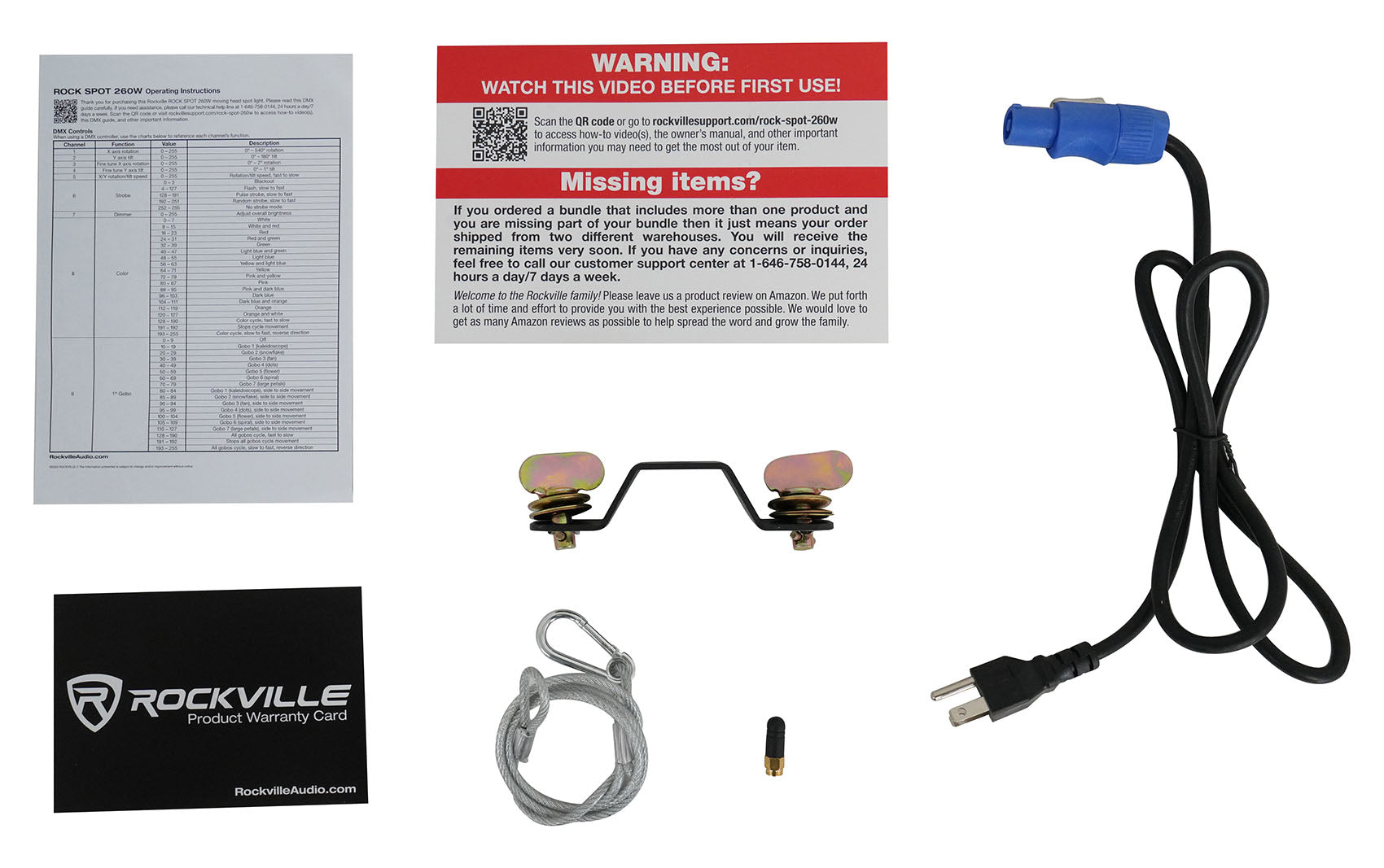 ROCK SPOT 260W + ROCKFORCE W2 Wireless DMX Controller Bundle
