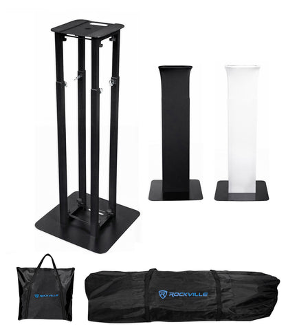 ROCK SPOT 260W 2-Pack + RTP32B Black Totem Stands Bundle