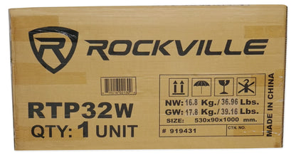 ROCK SPOT 260W 2-Pack + RTP32W White Totem Stands Bundle