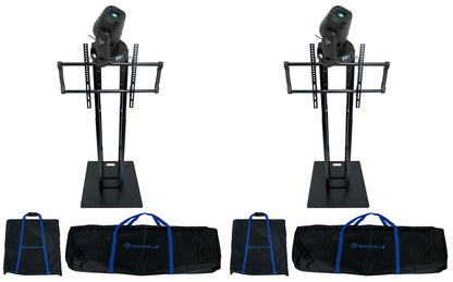 ROCK SPOT 260W 2-Pack + RTP33-TV Black Totem/TV Stands Bundle