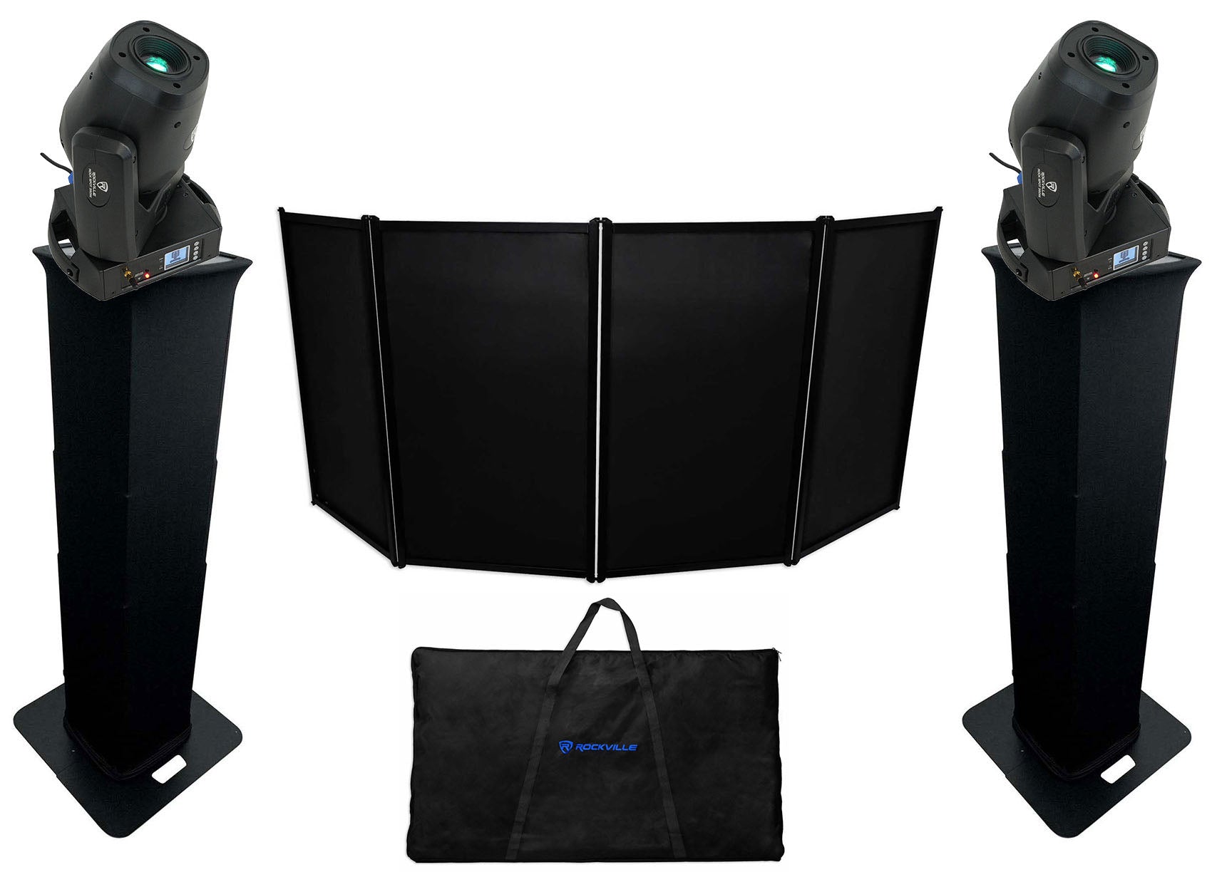 ROCK SPOT 260W 2-Pack + RTP-GO Black Totem + RFAAC Facade Bundle