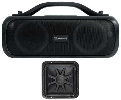 Kicker L7S122 12" 1500 Watt Solobaric L7S Car Subwoofer + Free Bluetooth Speaker