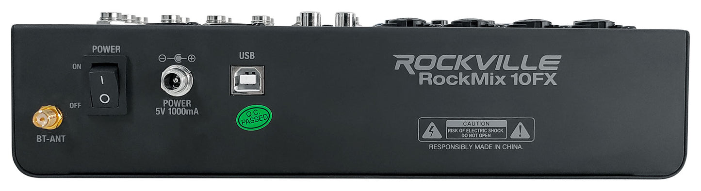 ROCKMIX 10FX + 4x RCM PRO Microphones Bundle
