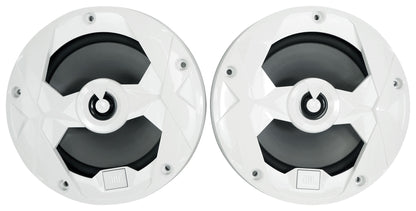 MS65W White 4-Pack + 4-Zone Marine Receiver Bundle