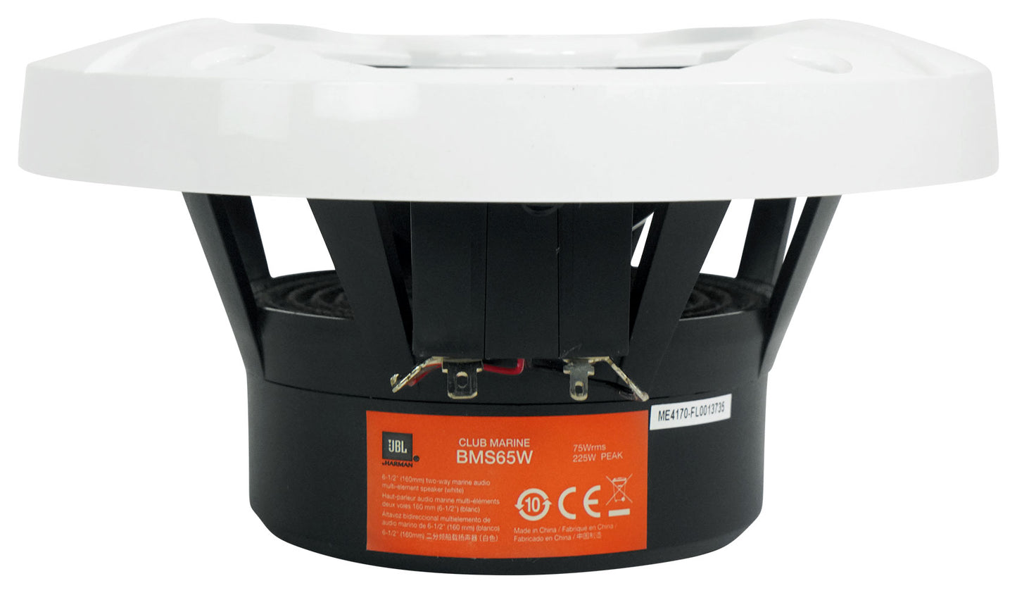 MS65W White 4-Pack + 4-Zone Marine Receiver Bundle