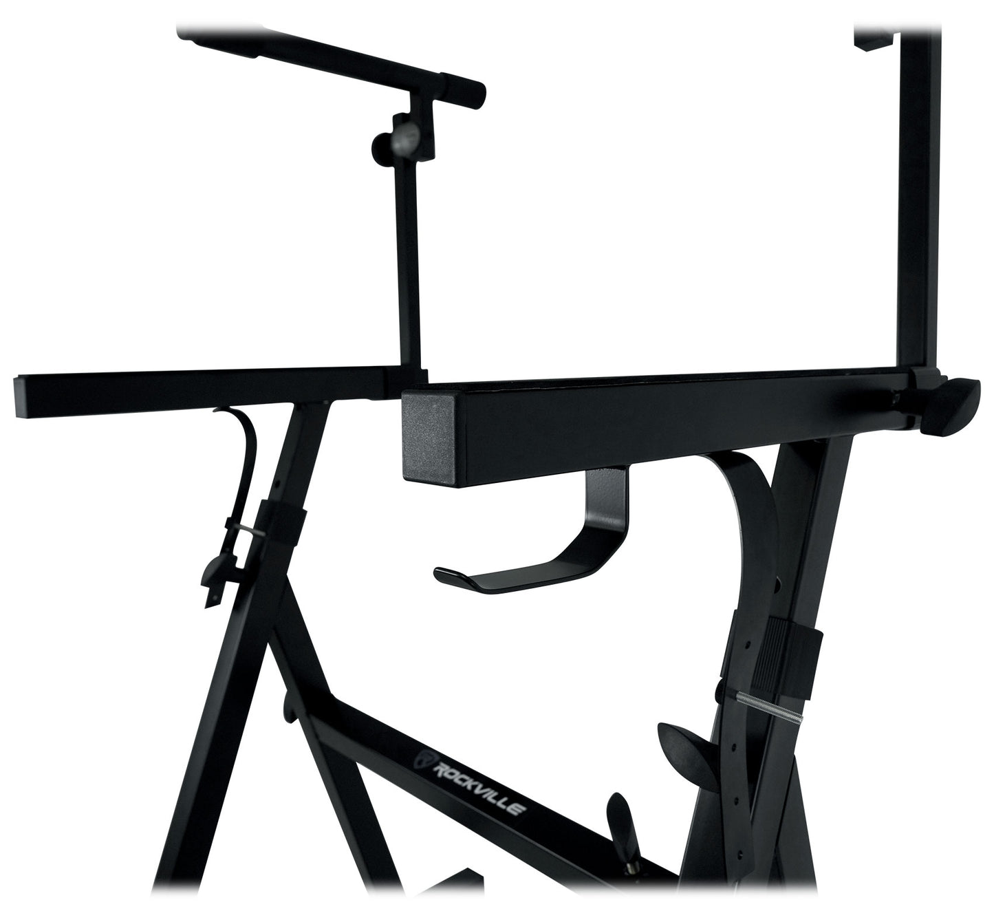 Rockville Z45W Keyboard Stand + Z-Shelf Utility Shelf Bundle