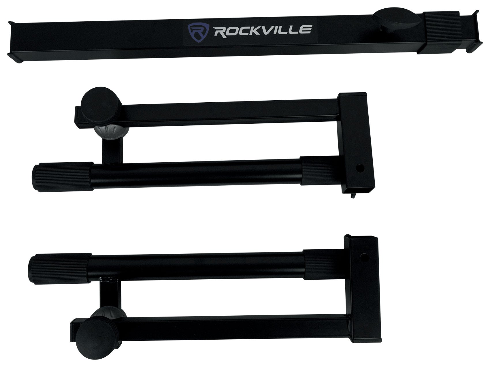 Rockville Z45W Keyboard Stand + Z-Shelf Utility Shelf Bundle