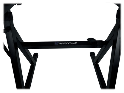 Rockville Z55 Keyboard Stand + Z-Shelf Utility Shelf Bundle