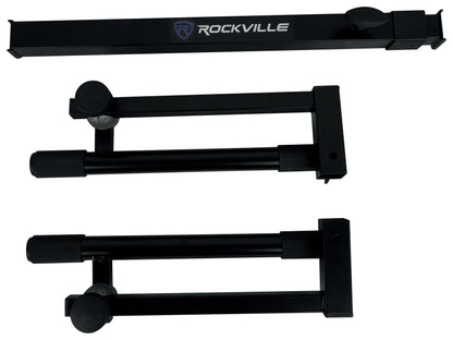 Rockville Z55 Keyboard Stand + Z-Shelf Utility Shelf Bundle