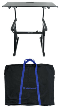 Rockville Z55 Keyboard Stand + Z-Shelf Utility Shelf Bundle