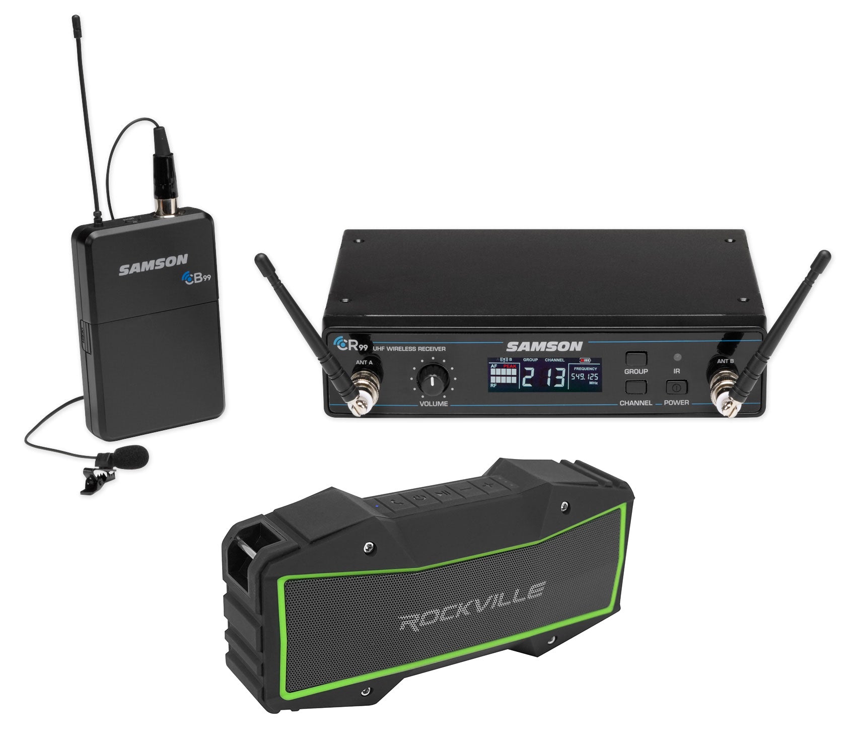 SAMSON Concert 99 Presentation Lavalier Microphone K-Band+Free Bluetooth Speaker