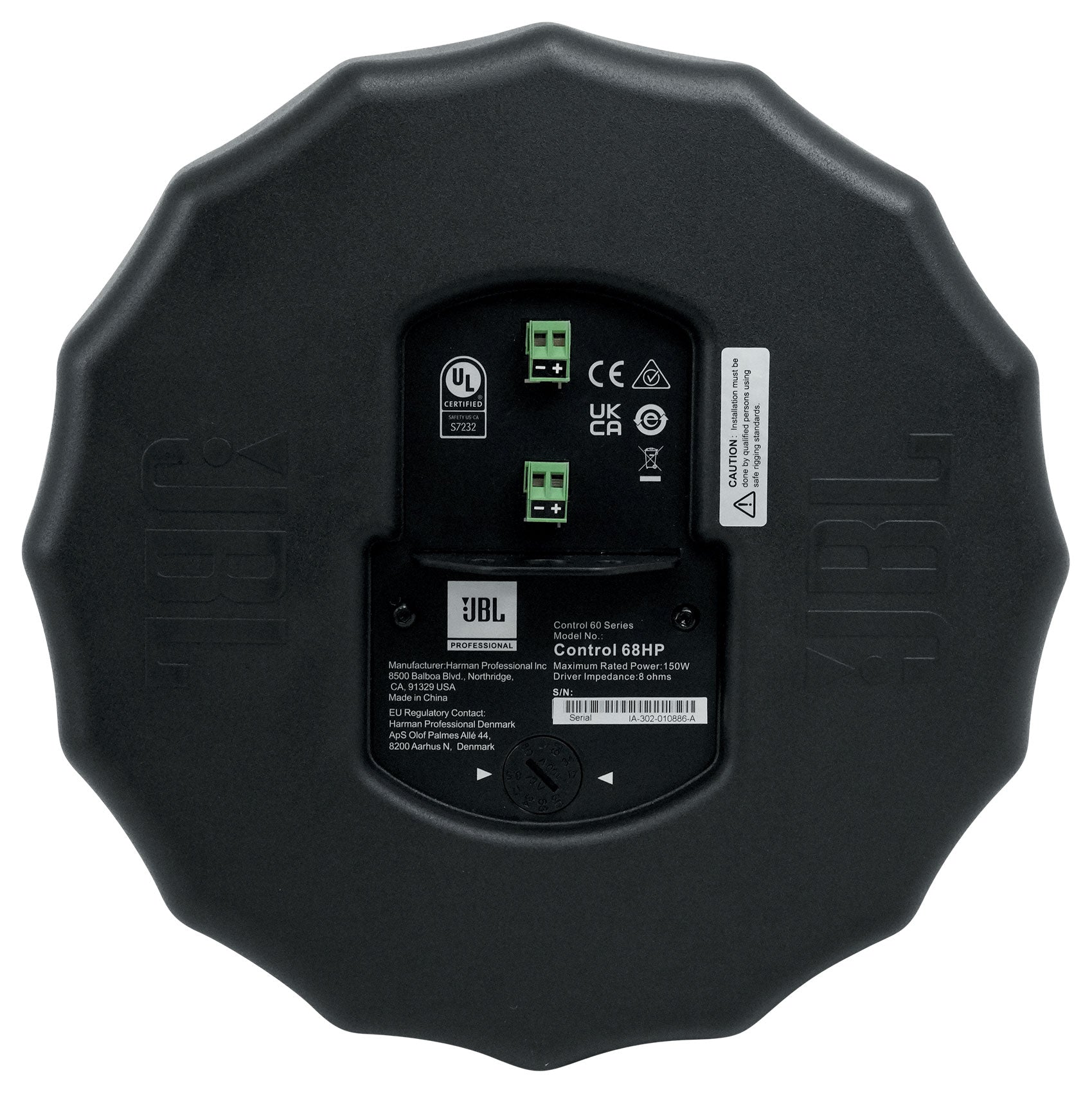 (8) JBL CONTROL 68HP 70v Commercial 8" Hanging Pendant Speakers+Bluetooth Amp