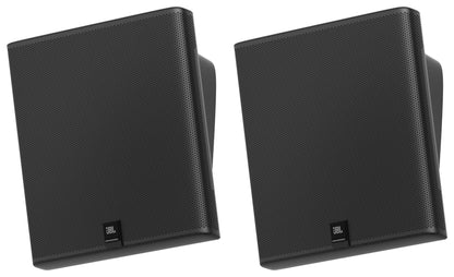 6) JBL SLP12/T-BK Sleek Low-Profile On Wall Mount 3" 70v Commercial Speakers+Amp