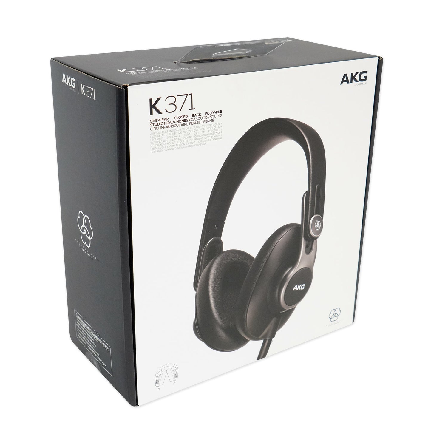 AKG K371 Over-Ear Oval Closed-Back Studio Headphones+Condenser Recording Mic