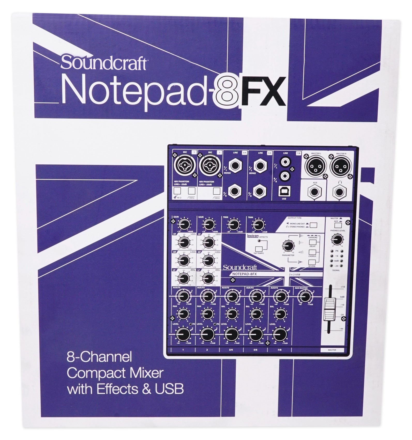 Soundcraft Notepad-8FX 8-Channel USB Mixer Podcasting Interface + Recording Mic