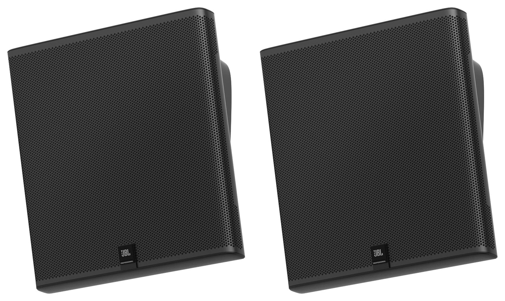 4) JBL SLP14/T-BK Sleek Low-Profile On Wall Mount 4" 70v Commercial Speakers+Amp