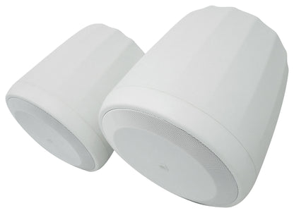 (6) JBL CONTROL 68HP-WH 70v Commercial 8" Hanging White Pendant Speakers+Amp