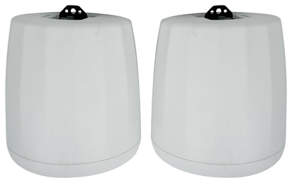 (6) JBL CONTROL 68HP-WH 70v Commercial 8" Hanging White Pendant Speakers+Amp